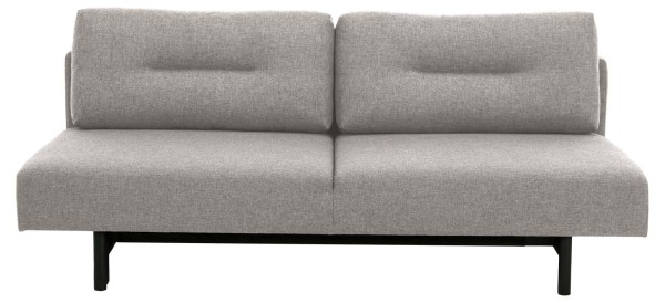 Actona Schlafsofa Malling Hellgrau Schlafcouch 2-Sitzer modern Rückenlehne zum Umklappen Sofa ausklappbar