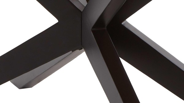 Niehoff Design-Tisch Windhoek Balkeneiche Eisen Sterngestell Esstisch schwarz markant modern Trend Esstisch Esszimmermöbel
