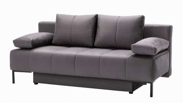 Restyl Querschläfer Happy dunkelgrau Sofa mit Ausziehfunktion Gästebett grau dunkelgrau günstig pflegeleicht bequem