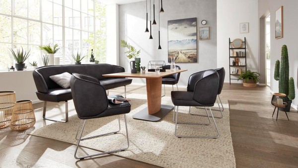 Interliving Stuhl 5503 Asphalt modern zeitlos elegant schlicht klassisch Esszimmermöbel Sitzgruppe