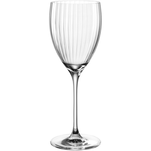 Leonardo Rieslingglas Poesia klarglas elegantes Weinglas edles Rieslingglas Innenrelief für Lichtreflexe 350 ml spülmaschinengeeignet Teqton