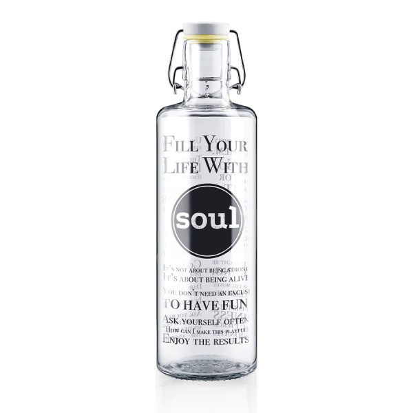 Soulbottles Trinkflasche Fill your Life with soul plastikfrei nachhaltig umweltfreundlich made in Germany 0,6 Liter