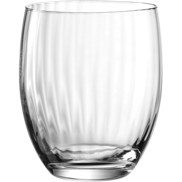 Leonardo Whiskey Becher Poesia klarglas edles Trinkglas Whiskey Glas Innenrelief Lichtreflexe 380 ml Klarglas Wasserglas spülmaschinenfest