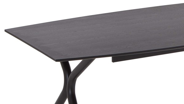Niehoff Esstisch Dacapo Schwarz schwarze Furnier Tischplatte Holzoptik schwarzer 220 cm Tisch Esszimmermöbel