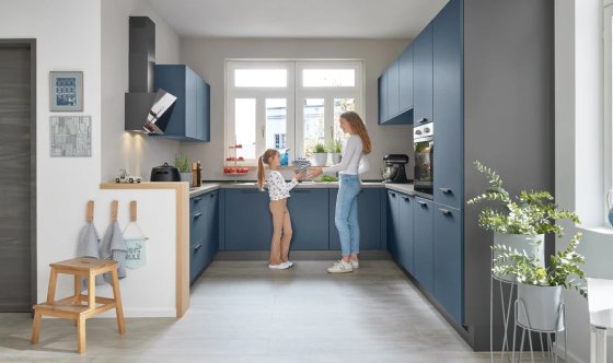 Culineo Küchen Blaue Küchen U-Küchen - Marken bei Möbel Fischer
