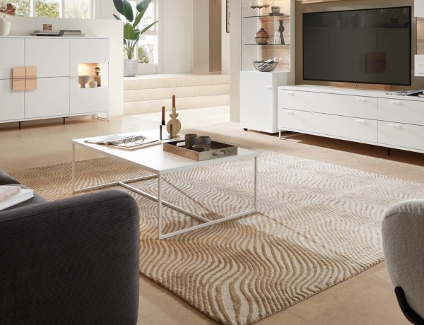 RMW Couchtisch Vienna weiß weißer Wohnzimmertisch schlicht modern elegant zeitloses Möbelstück Wohnzimmermöbel Metallgestell