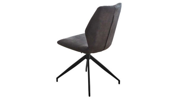 Niehoff Design-Stuhl Windhoek Anthrazit eleganter Esszimmerstuhl Polsterstuhl bequemer Esstisch-Stuhl Esszimmermöbel modernes Metallgestell