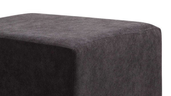 Jakobsen Home Hocker Onyx bequemer Sitzwürfel Polsterhocker schwarz Wohnzimmermöbel preiswert Stoffbezug