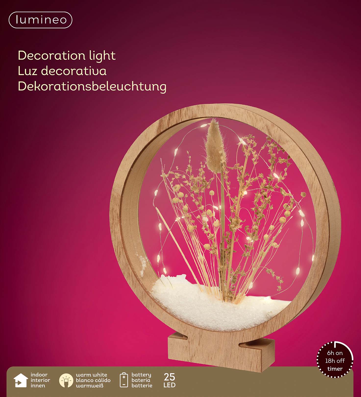 Kaemingk Fischer Micro LED-Rahmenbeleuchtung Möbel | Kreis