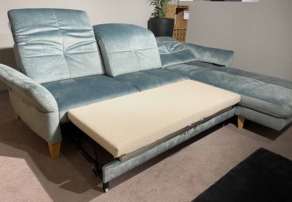 Polipol Polstergarnitur MM-PP1151 Opal Querschläfer-Funktion Eck-Couch Sofa mit Bettfunktion Schlaffunktion