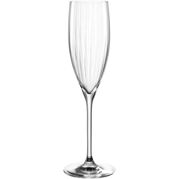 Leonardo Sektglas Poesia klarglas edles Sektglas elegantes Design Innenrelief Lichtreflexe spülmaschinengeeignet Teqton robust Klarglas