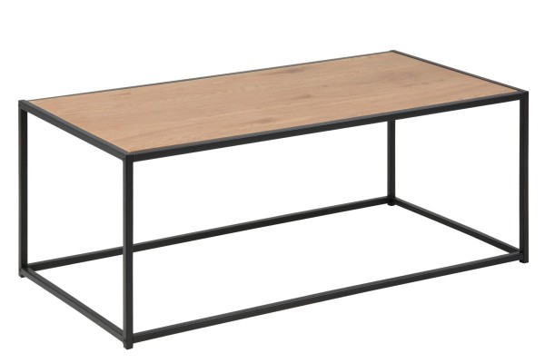Actona Couchtisch Seaford Wildeiche Tisch günstig kleiner Preis Holzoptik Metall schwarz Trendmöbel Wohnmöbel preiswert modern