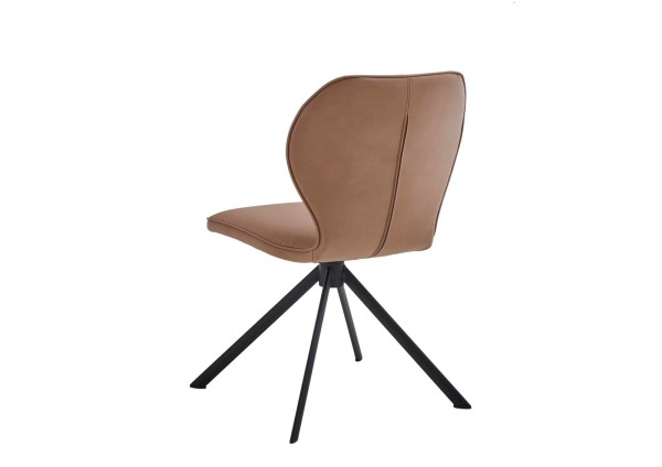 Niehoff Design-Stuhl Cloudy taupe Polsterstuhl drehbar greige Trendmöbel hochwertig langlebig Stativgestell Schwarz
