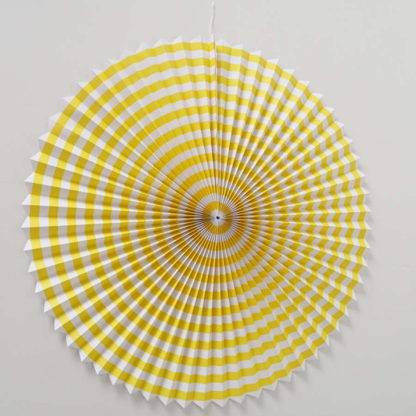 Boltze Dekoanhänger Party Weiß-Gelb 80cm Durchmesser verschiedene Motive Streifen