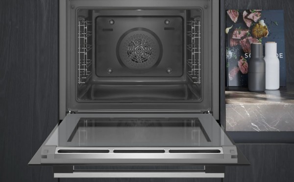 Siemens Backofen HB 274ABS0 Edelstahl/Schwarz Markengeräte Küche modern Automatikprogramme Reinigungssystem Active Clean Cook Control 10 Timer Schnellaufheizung