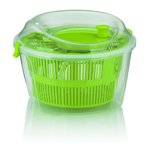 Kela Salatschleuder Mailin grün preiswert praktische Küchengeräte Küchenhelfer Salatblätter trocknen Drehmechanik Kurbel einfache Handhabung