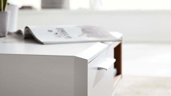 Interliving Couchtisch 2102 weiß reduziert schlicht modern Design Designmöbel