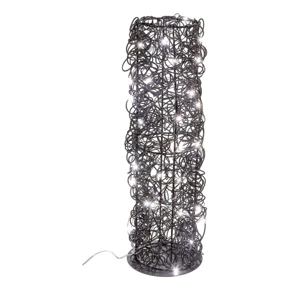 Gasper Metalldraht-Tower schwarz Weihnachtsdeko LED Beleuchtung batteriebetrieben Weihnachten Dekoration