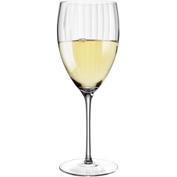 Leonardo Weißweinglas Poesia klarglas elegantes Weinglas Weißwein edles Innenrelief Lichtreflexe Teqton kratzfest robust 450ml spülmaschinengeeignet