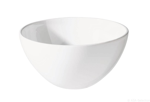 ASA Selection Schüssel Grande Keramikschüssel weiß 24 cm Durchmesser hochwertig schlicht edel spülmaschinengeeignet mikrowellenfest