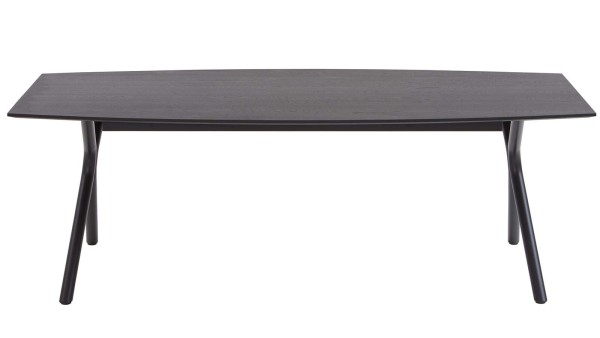 Niehoff Esstisch Dacapo Schwarz bootsförmiger Esszimmertisch moderner Tisch großer schwarzer Tisch